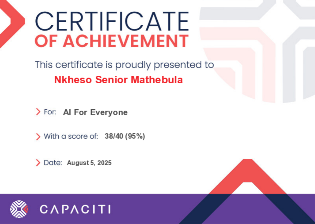 AI For Everyone Certificate Preview